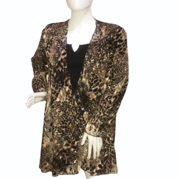 Regal Fashions / Chiffon Animal print / Shear dressy Jkt - Picture 9 of 16